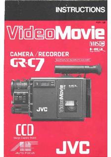 JVC GR C 7 manual. Camera Instructions.